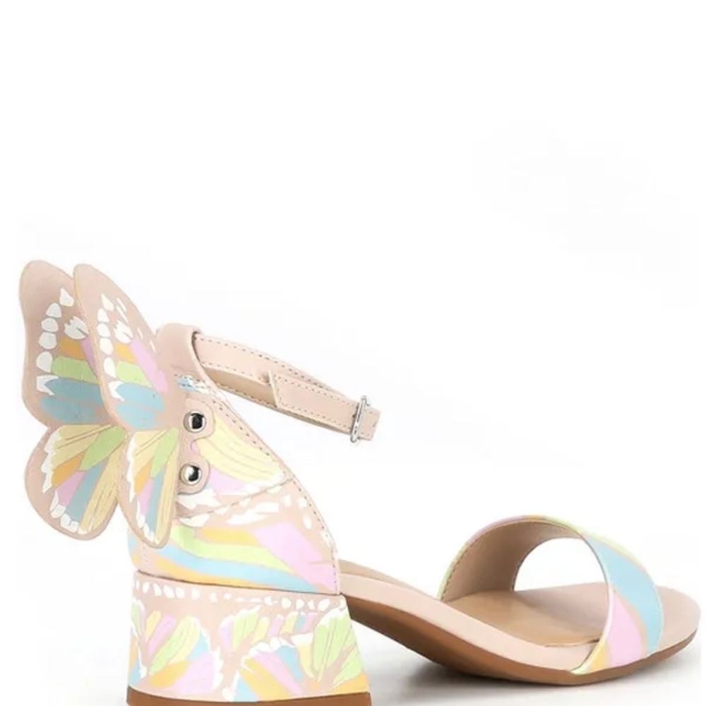 NWT Copper Key Pastel Butterfly Heel Sandals - Pink Multicolor Size 5 Big Girl - Picture 6 of 8